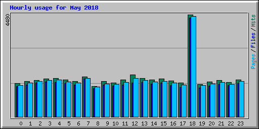 Hourly usage for May 2018