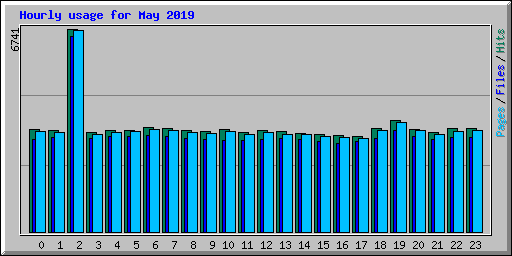 Hourly usage for May 2019